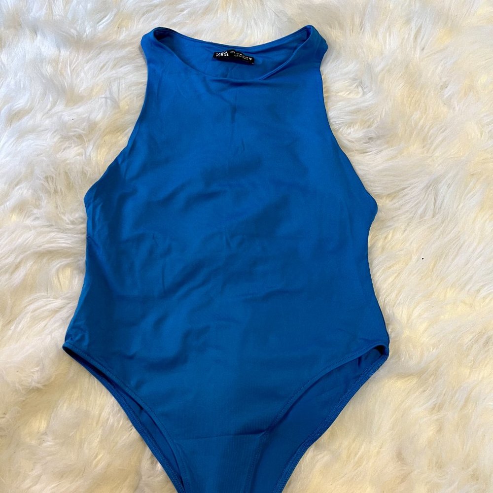 Zara Royal Blue Sleeveless Bodysuit